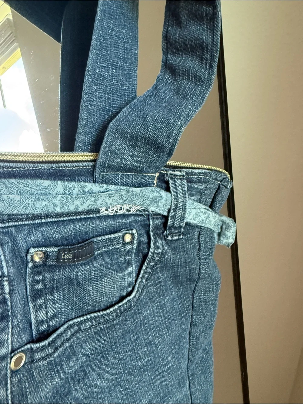LEE Upcycled Handmade Y2K 90s Denim Jean Handbag Purse